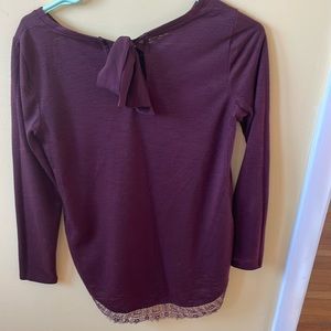 Maroon long sleeved shirt